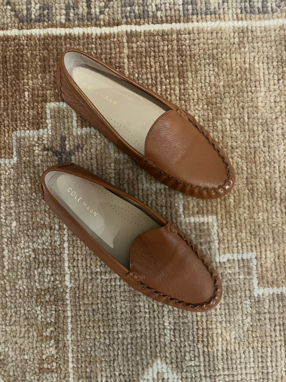 Cole Haan Cognac Leather Moccasin Loafers